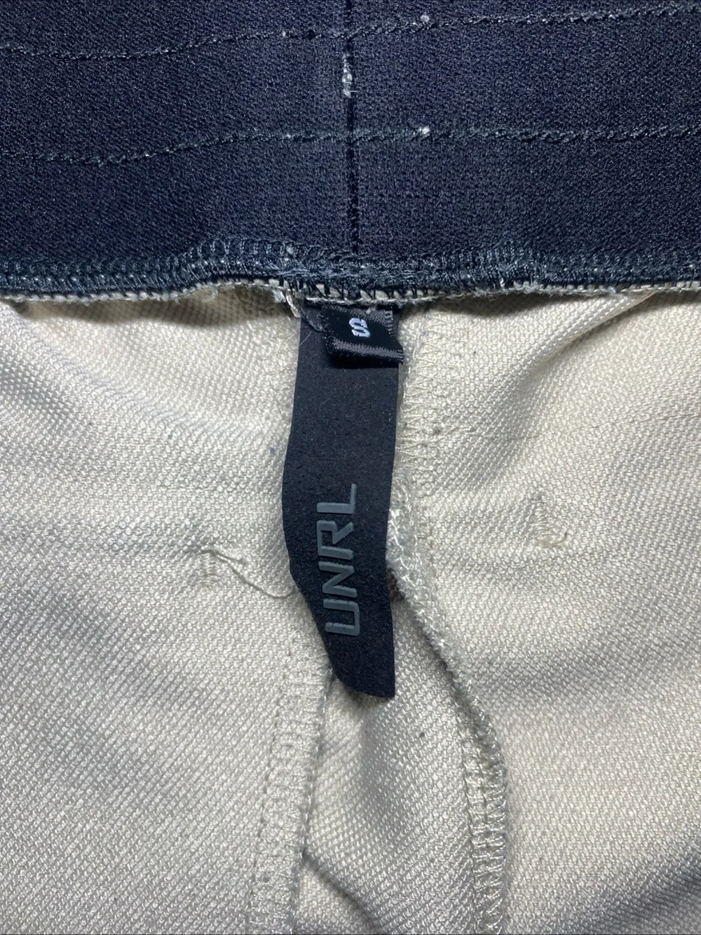 UNRL Sweatpants Mens Small Beige Knit Jogger Elastic Waist Athletic Stretch